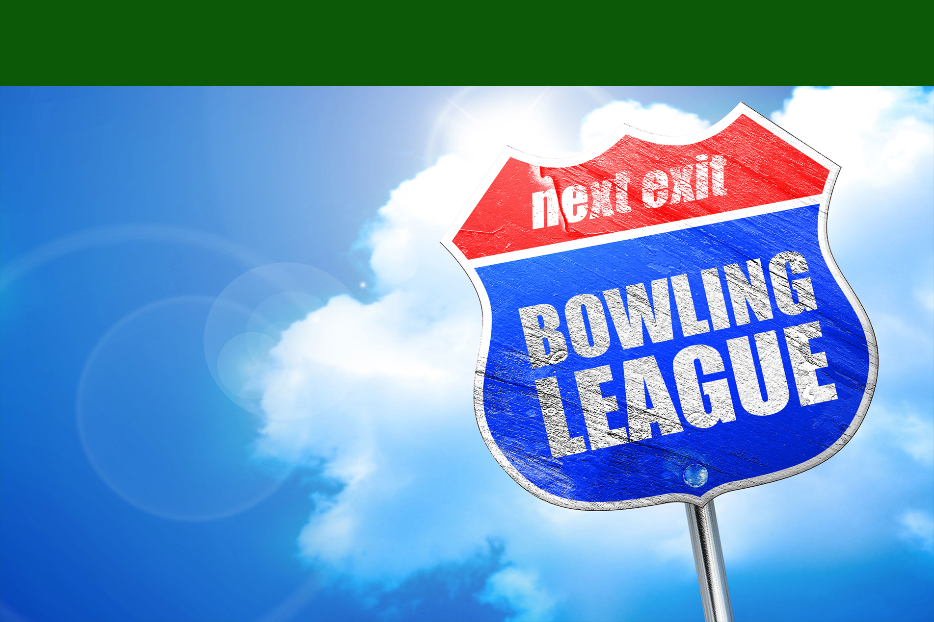 Street sign that says Bowling League